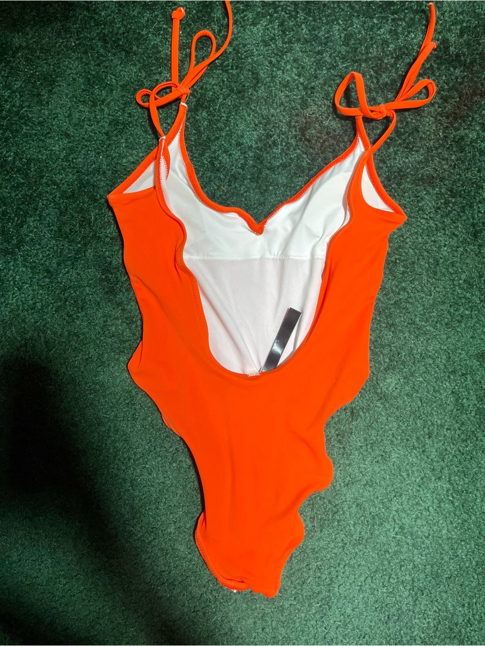 PINK Orange One-Piece Spaghetti Straps Women’s extra small- small swimsuit